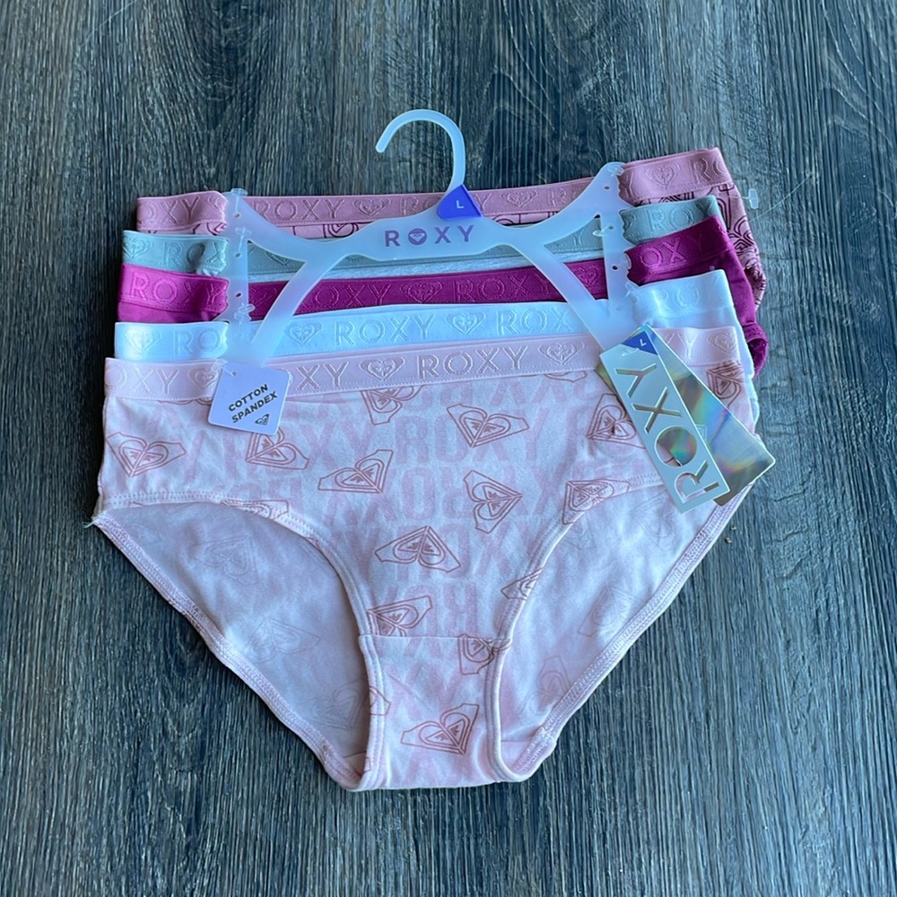NWT Roxy Girls 5-Pack Bikini Underwear